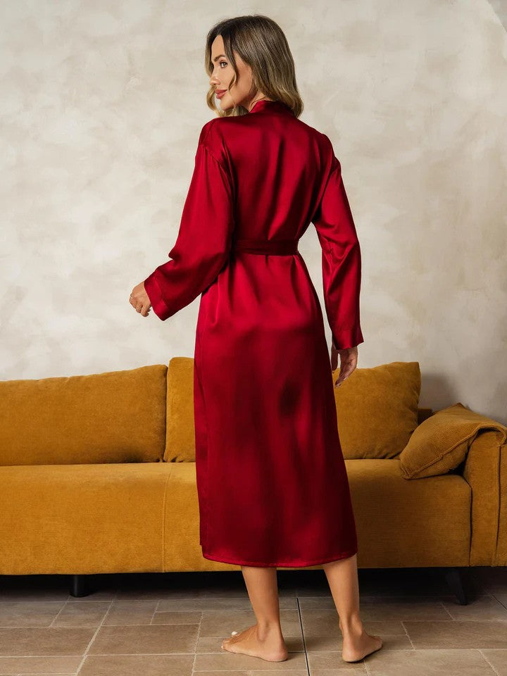 İpek Premium Uzun Kimono Sabahlık