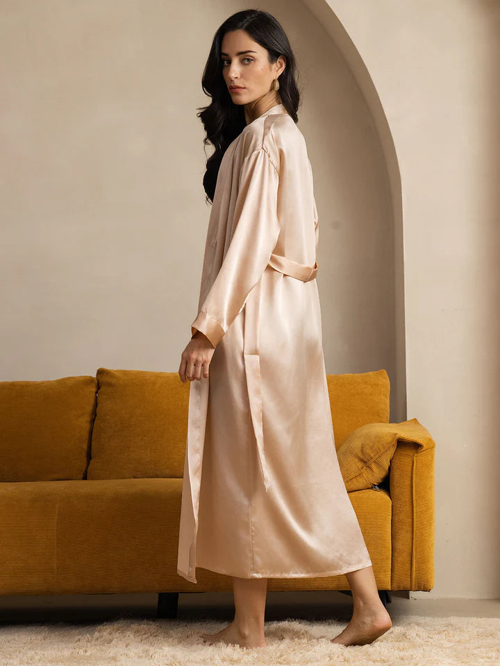İpek Premium Uzun Kimono Sabahlık