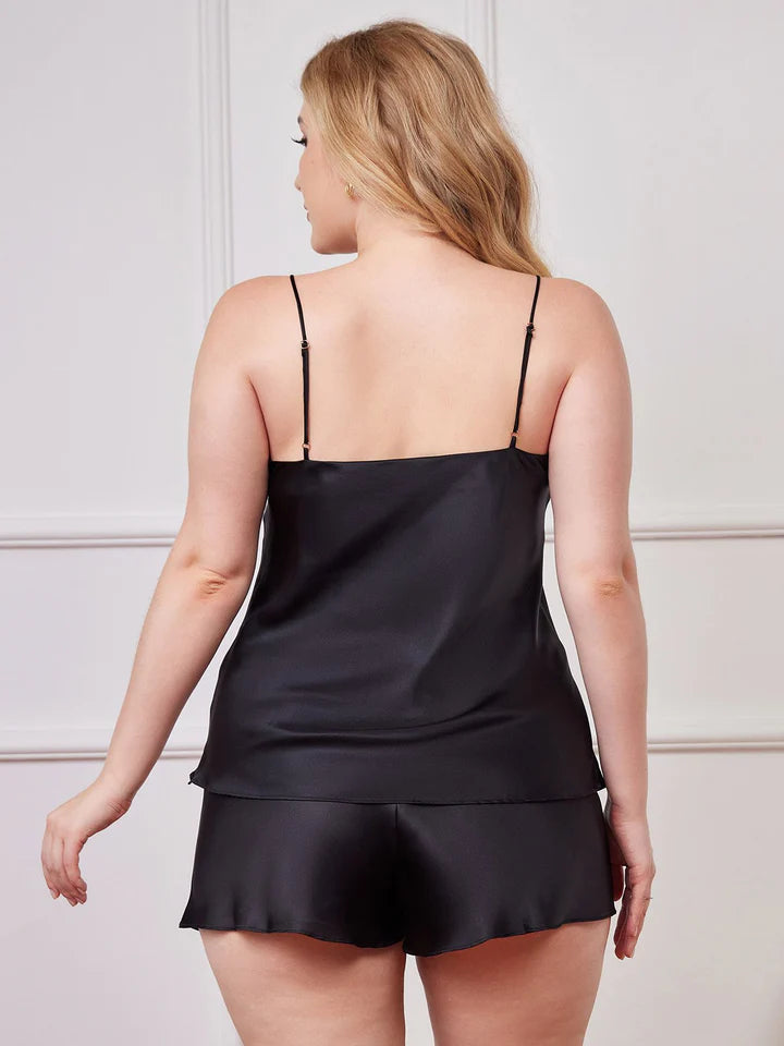 İnce Askılı İpek Atlet Takımı Premium