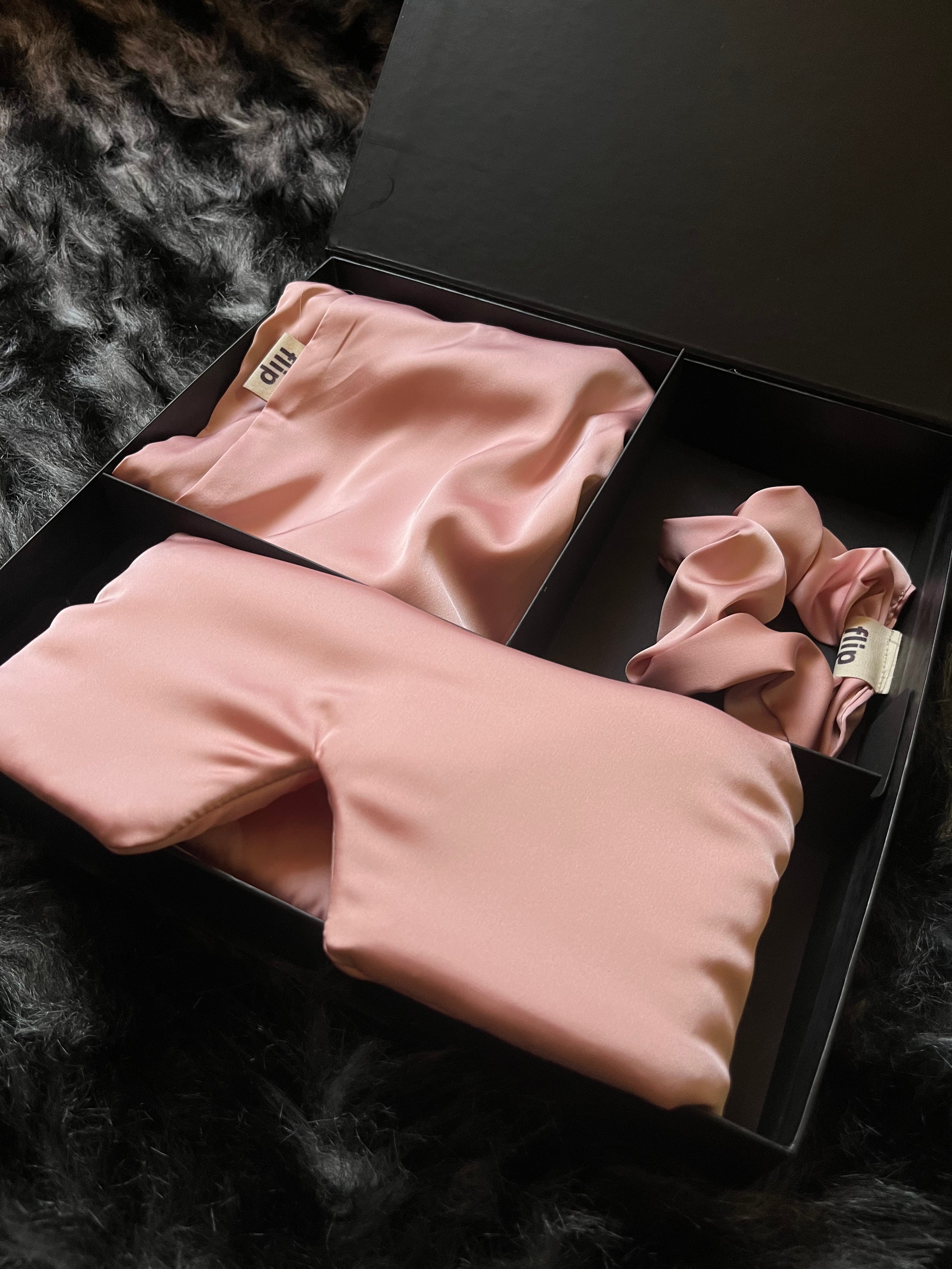 Dut İpek Toz Pembe Set