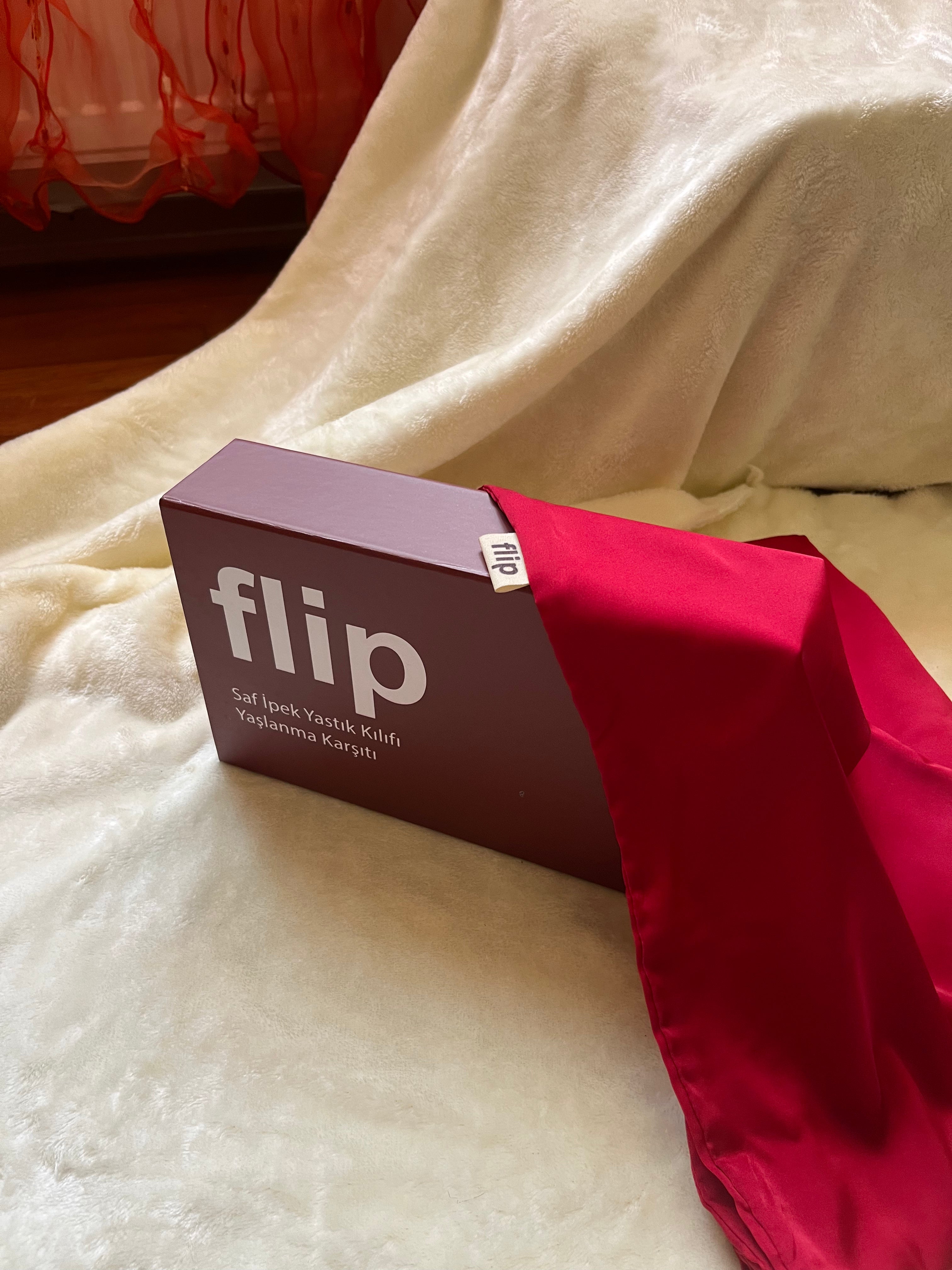 Dut İpek Bordo Premium Yastık Kılıfı