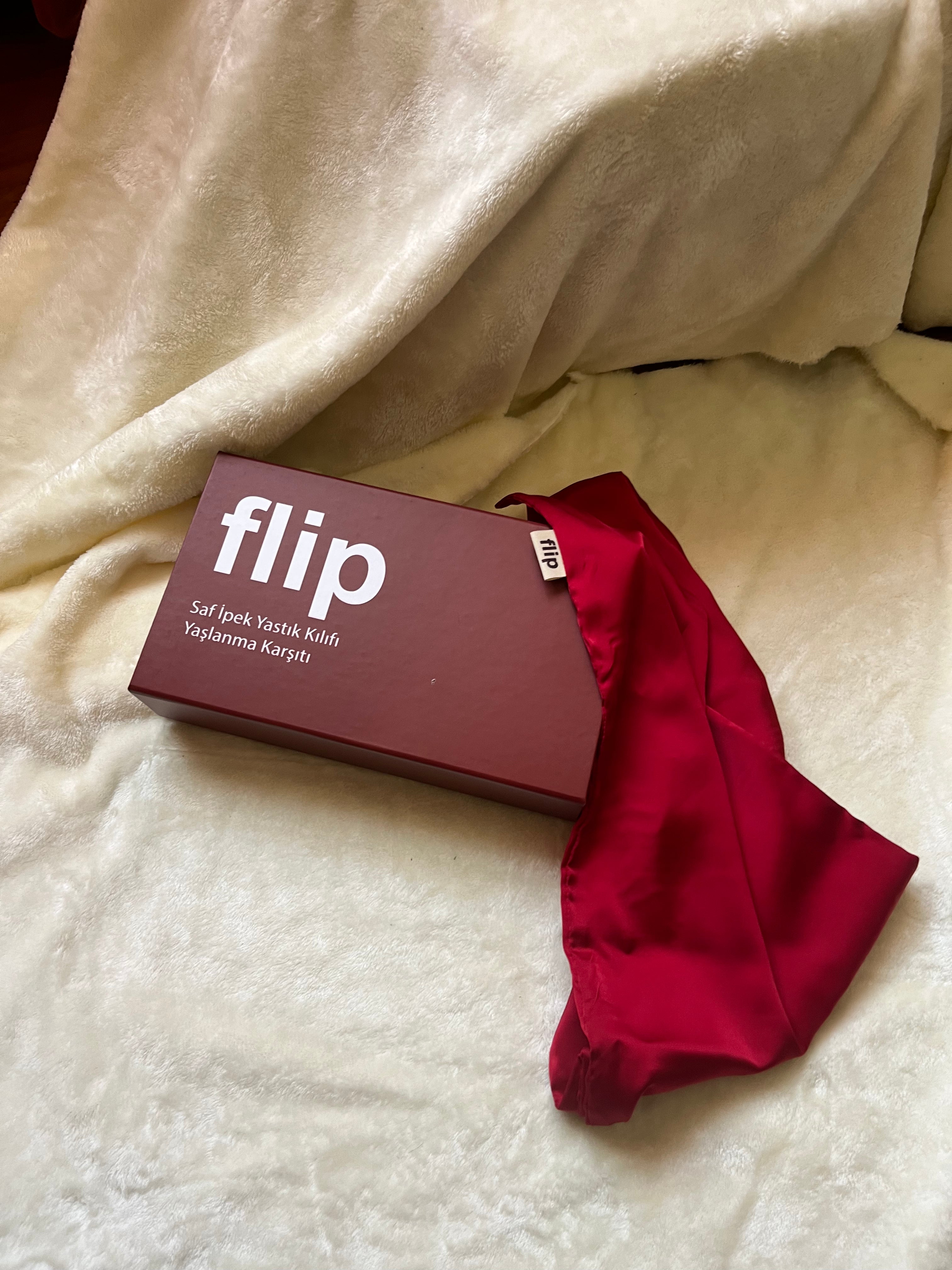 Dut İpek Bordo Premium Yastık Kılıfı