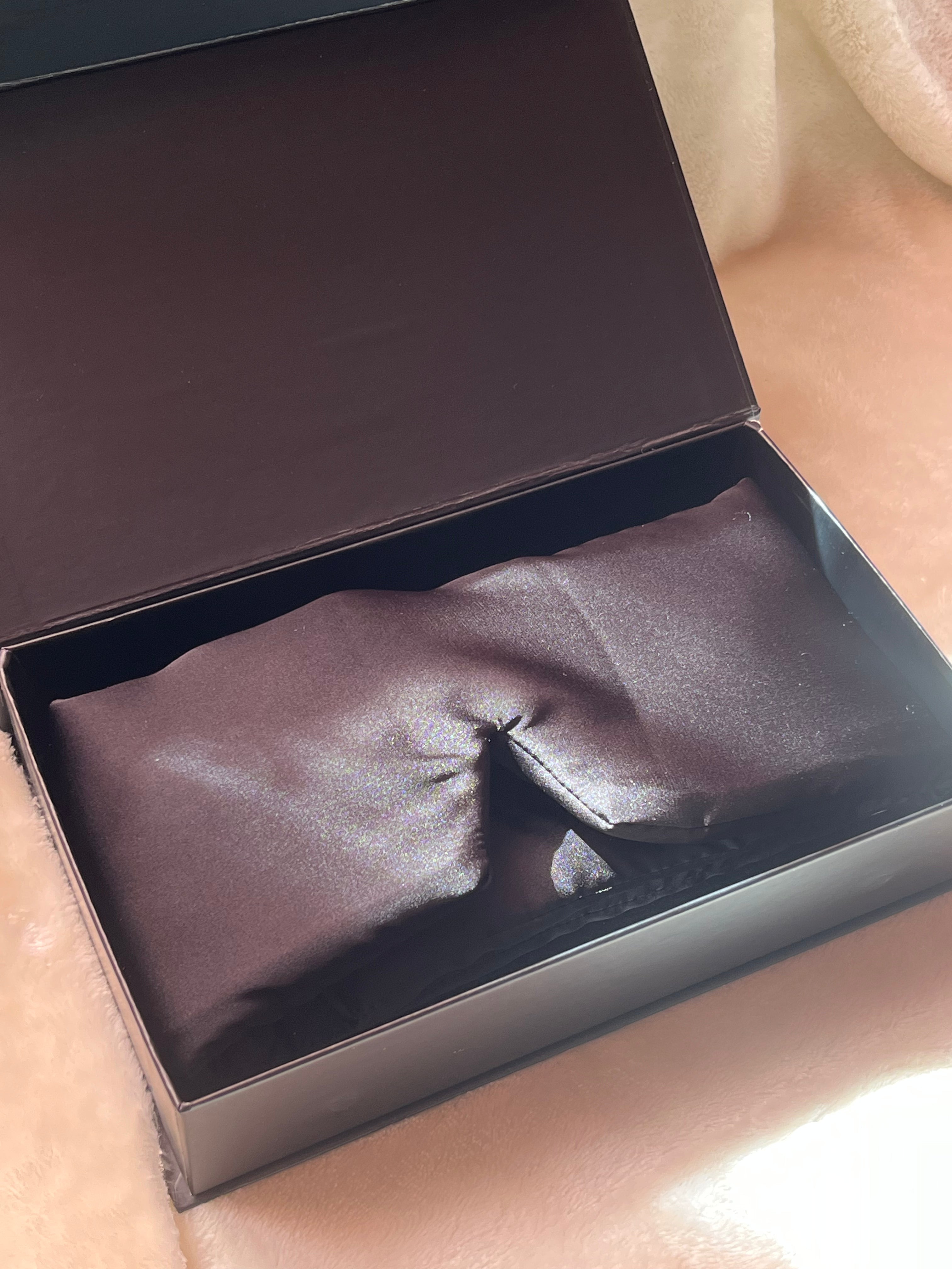 Dut İpek Siyah Uyku Maskesi