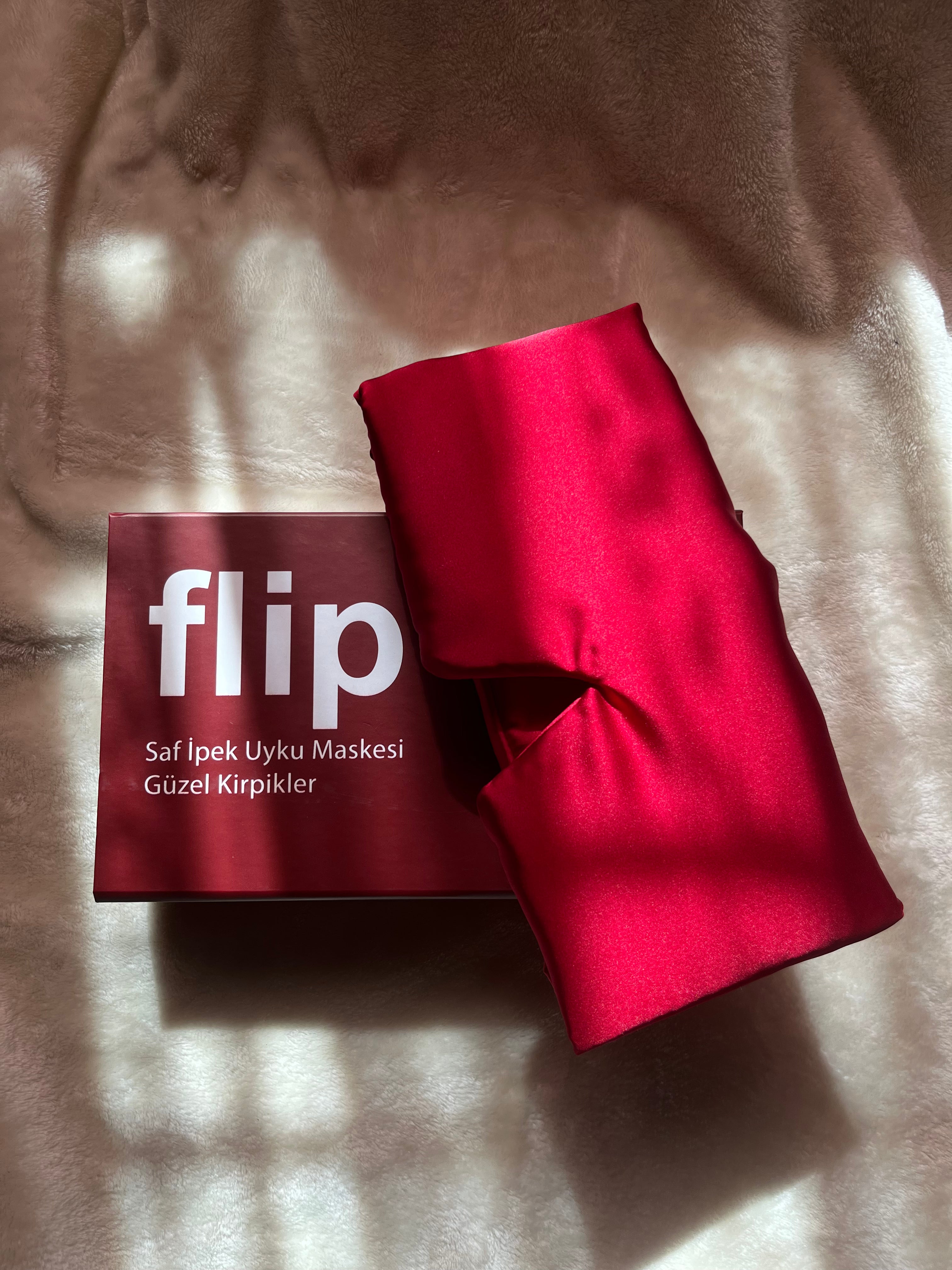 Dut İpek Bordo Uyku Maskesi