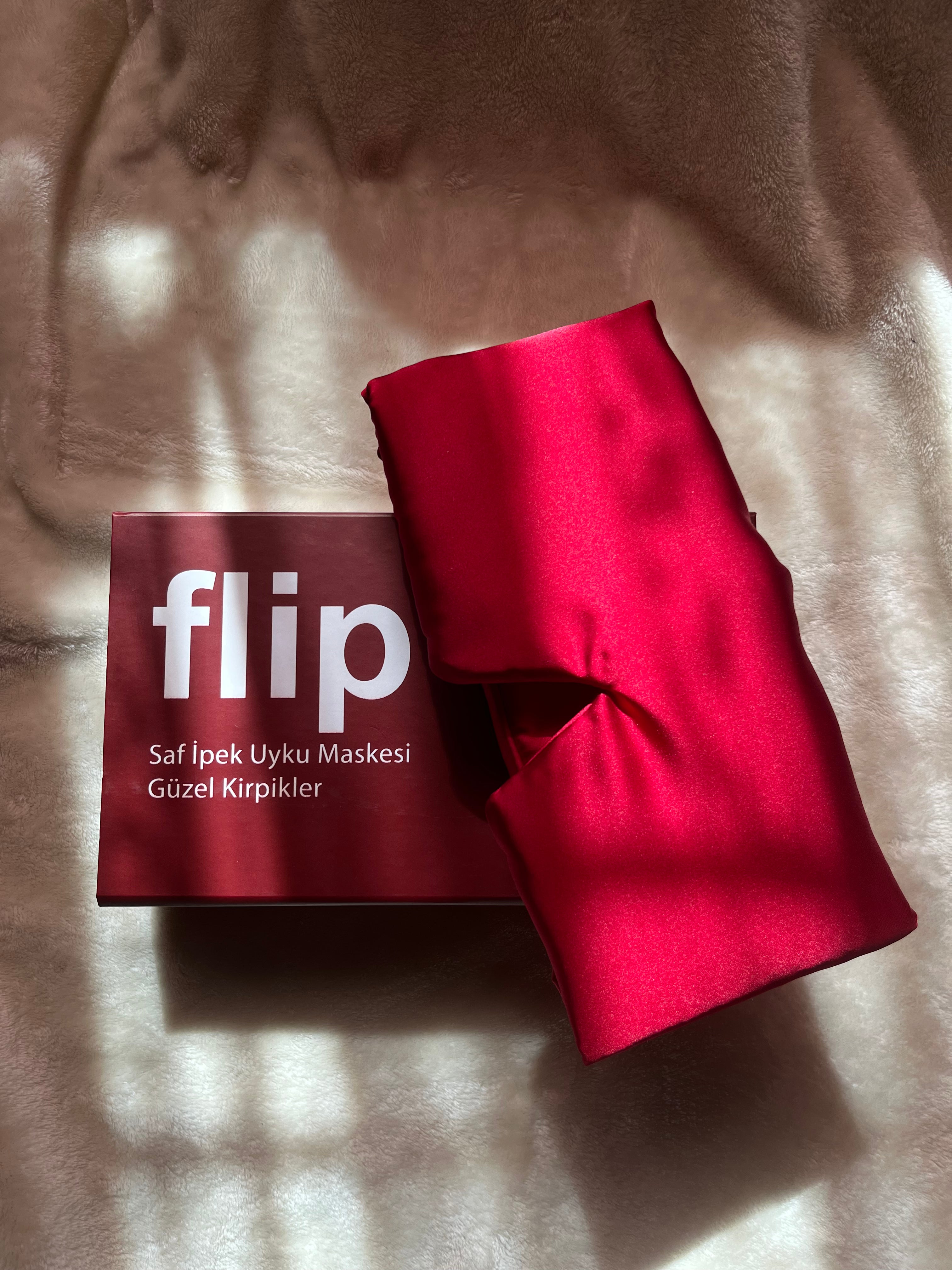 Dut İpek Bordo Uyku Maskesi
