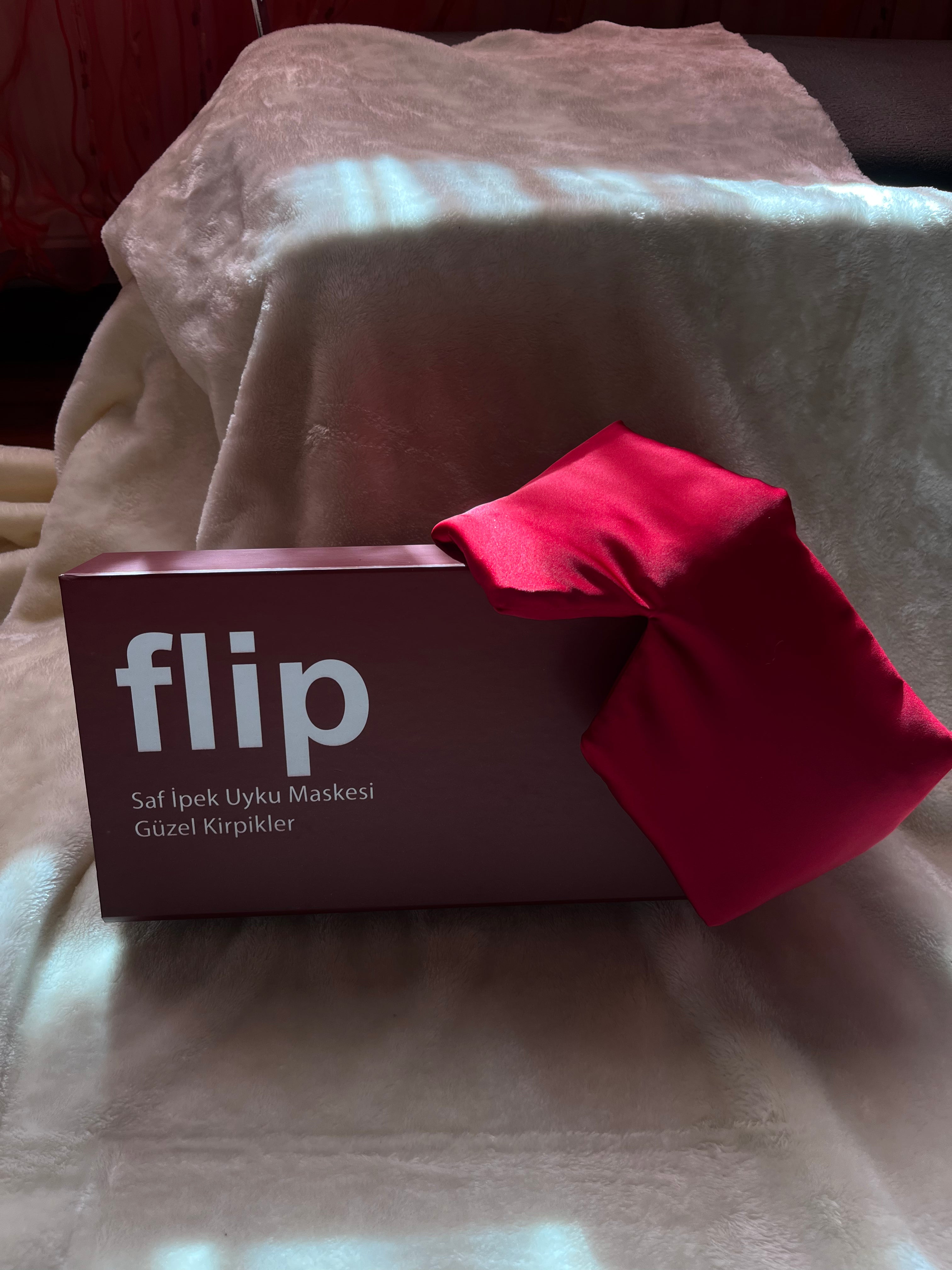 Dut İpek Bordo Uyku Maskesi