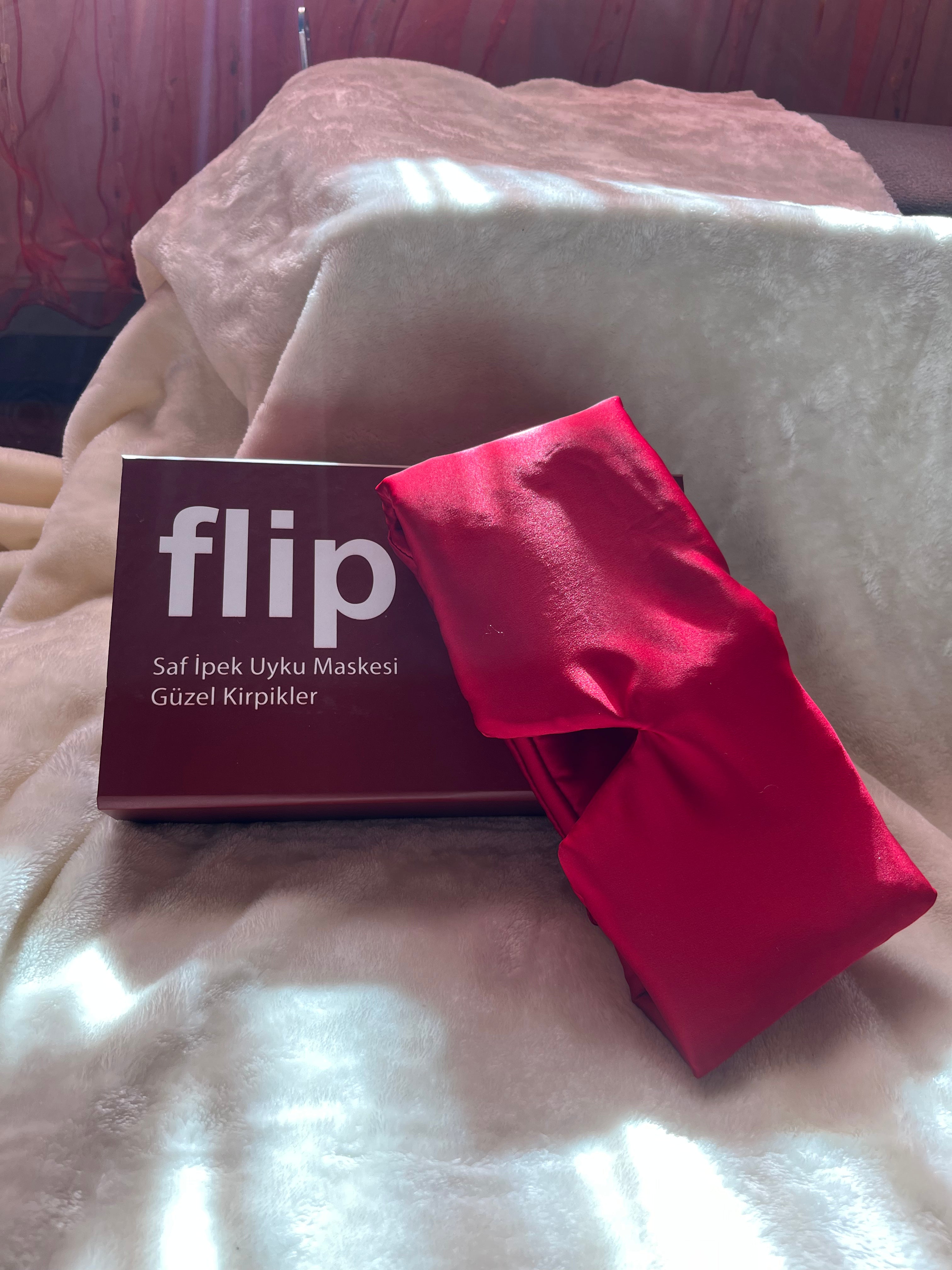Dut İpek Bordo Uyku Maskesi