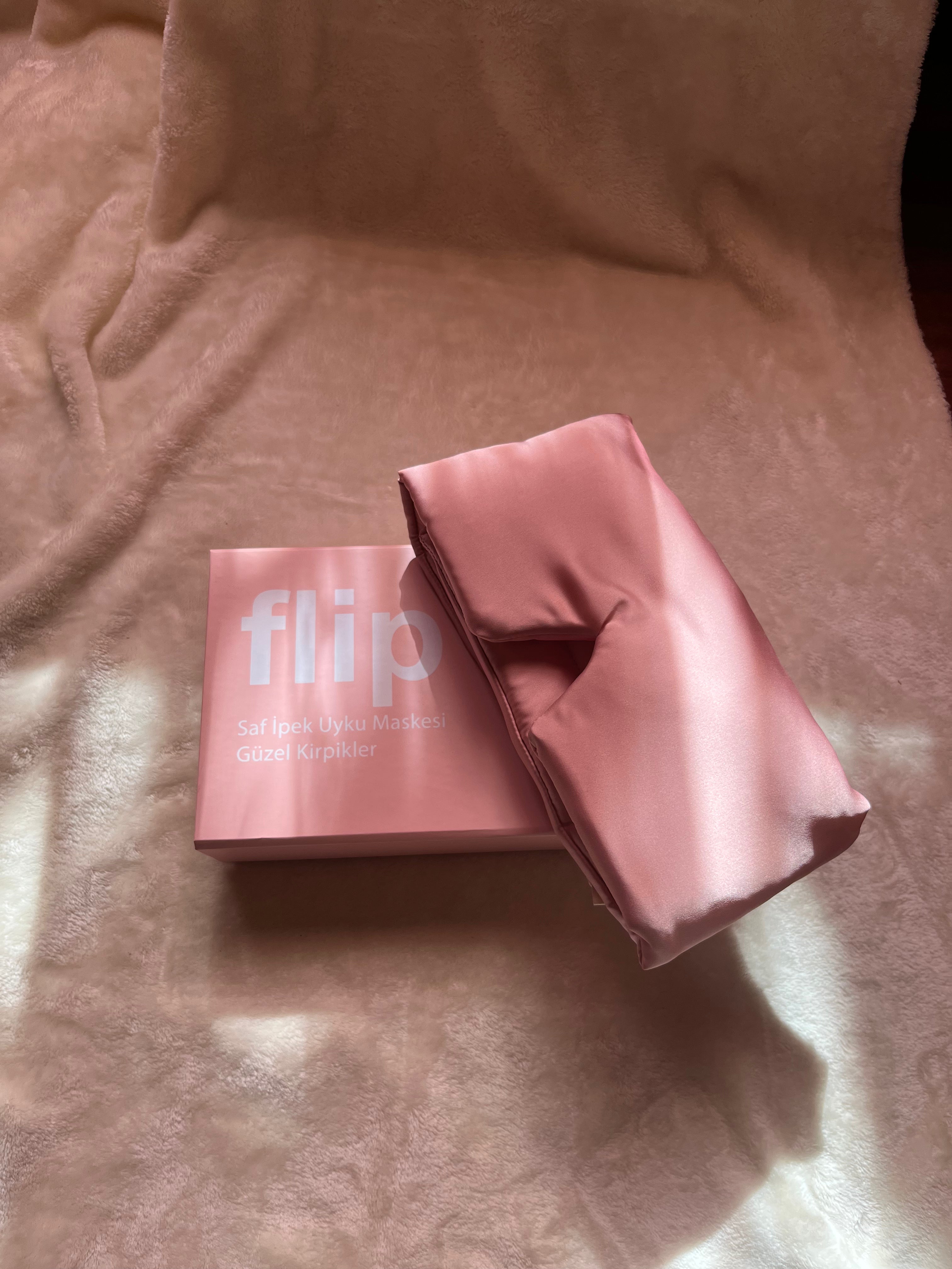 Dut İpek Toz Pembe Uyku Maskesi