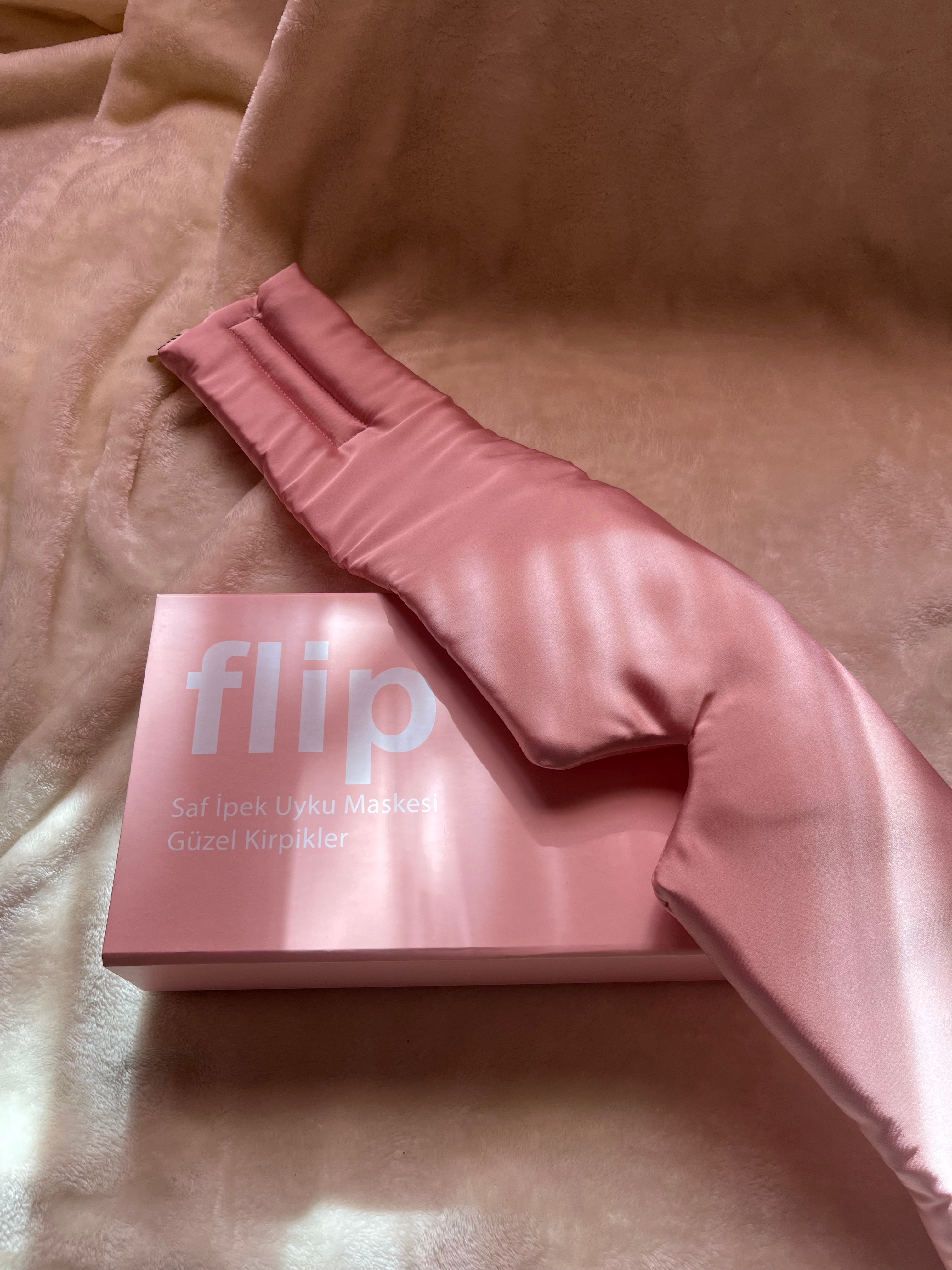 Dut İpek Toz Pembe Uyku Maskesi
