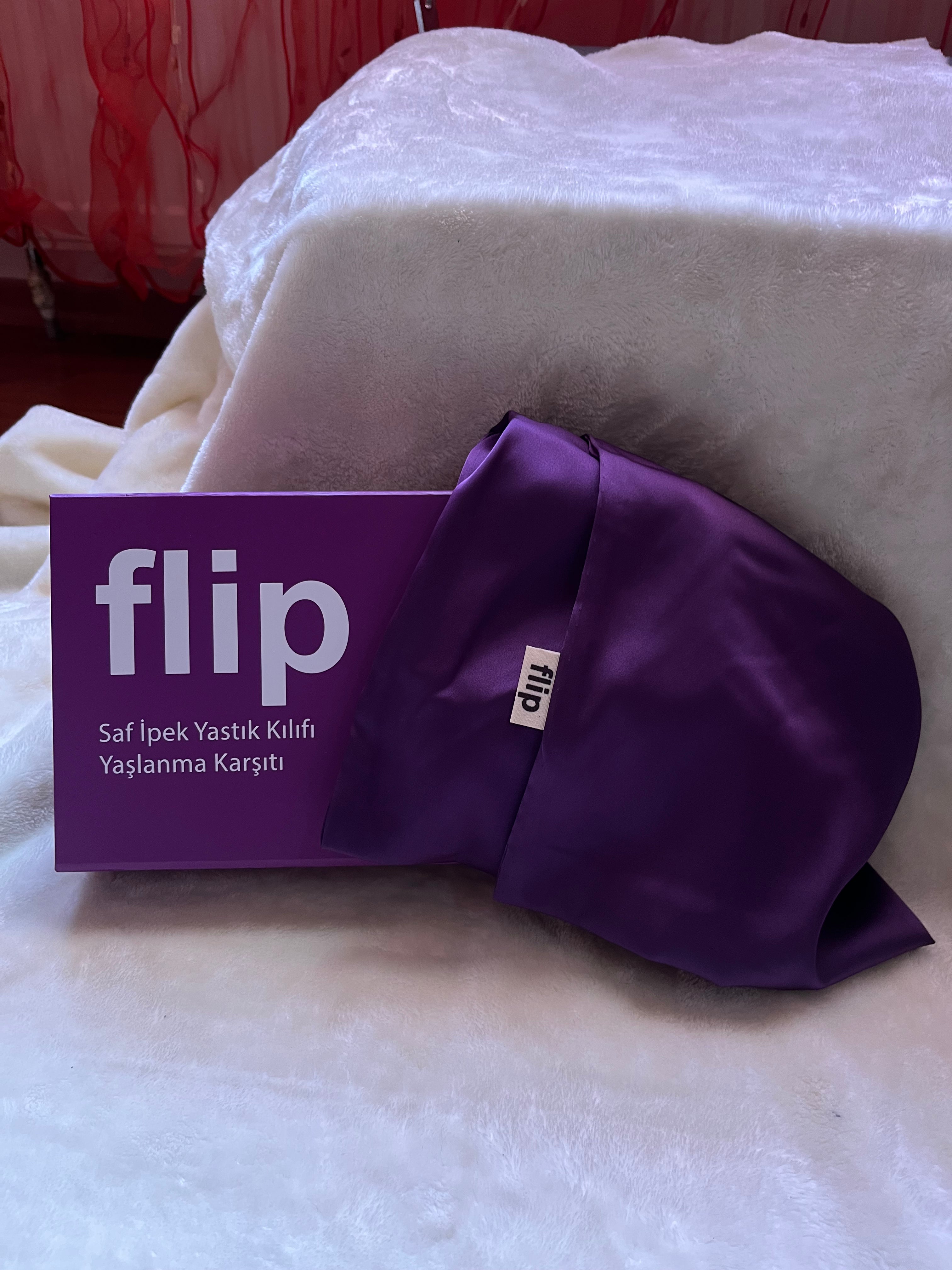 Dut İpek Mor Premium Yastık Kılıfı